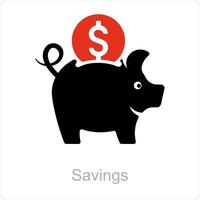 Savings and save money icon concept vector