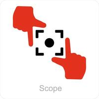 Scope and objective icon concept vector