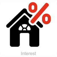 Interest and loan icon concept vector