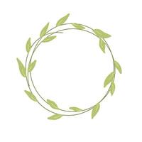 Vector Graphic of Leaf Branches Circle Frame. Wreaths for Logo, Banner, Text, and Decoration