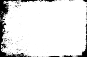 grunge gräns textur bakgrund. abstrakt ram täcka över. png grafisk illustration med transparent bakgrund.