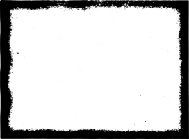 grunge gräns textur bakgrund. abstrakt ram täcka över. png grafisk illustration med transparent bakgrund.