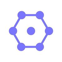 hexagonal estructural enrejado cripto símbolo vector