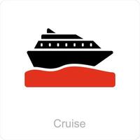 cruise and boat icon concept vector