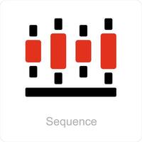 Sequence and series icon concept vector