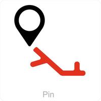 pin and location icon concept vector