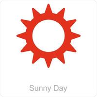 Sunny Day and sunlight icon concept vector