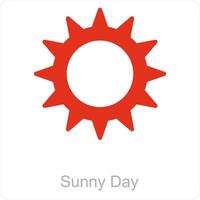 Sunny Day and sunlight icon concept vector