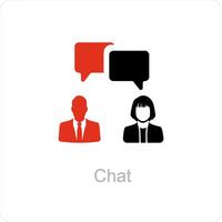 chat and message icon concept vector