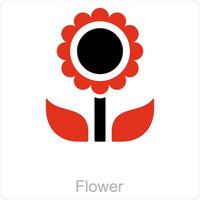 flor y naturaleza icono concepto vector