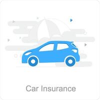 coche seguro y la seguridad icono concepto vector