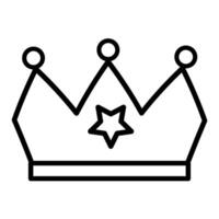 Child King Crown Birthday Party Thin Stroke Icon vector