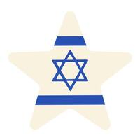 Israel Flag Festive Five Pointed Star Solid Milk vector