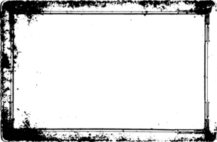 grunge gräns textur bakgrund. abstrakt ram täcka över. png grafisk illustration med transparent bakgrund.