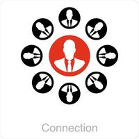 Connection and people icon concept vector