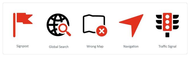 Compass and Location, Map vector