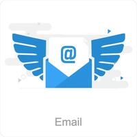 Email and box icon concept vector