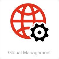 Global Management and globe icon concept vector