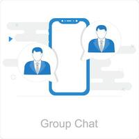 grupo charla y red icono concepto vector