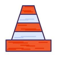 Striped Cone Professional Tool Stroked Icon vector