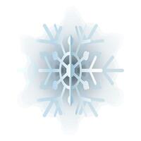 Winter Blue Fluffy Snowflake Gradient Icon vector