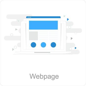 página web y http icono concepto vector