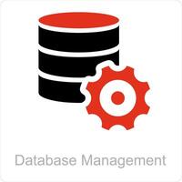 Database management and setting icon concept vector