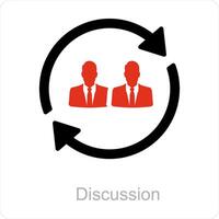 Discussion and idea icon concept vector