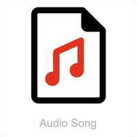 Audio Song and song icon concept vector