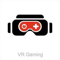 VR Gaming and reality icon concept vector