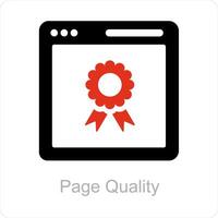 Page Quality and website icon concept vector