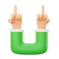 mitten finger 3d ikon illustration png