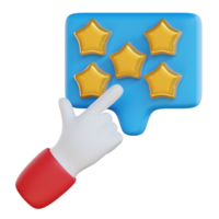 rating 3d icon illustration. customer and support 3d rendering png