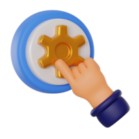 control 3d icon illustration. Business Management 3d rendering png