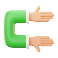 hands pointing right  3d icon illustration png