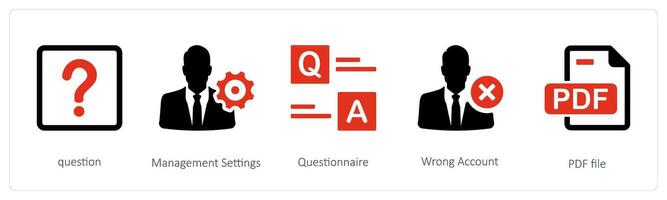 question, management settings vector