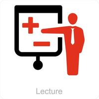 Lecture and learn icon concept vector