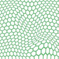 abstract green color seamlees geometric hexagon creative polygon wavy distort pattern vector