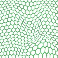 abstract green color seamlees geometric hexagon creative polygon wavy distort pattern vector