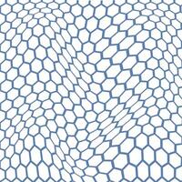 simple abstract white color poligon hexagon wavy distort pattern on blueberry background vector