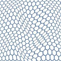 simple abstract white color poligon hexagon wavy distort pattern on blueberry background vector