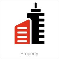 property and city icon concept vector