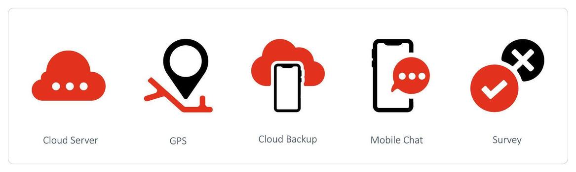 Cloud Server and  Cloud Backup vector