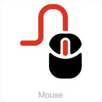 Mouse and education icon concept vector