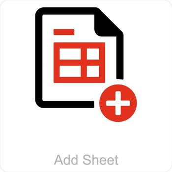 Add sheet and file icon concept vector