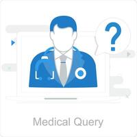 Medical Query and query icon concept vector