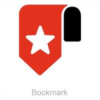 bookmark and star icon concept vector