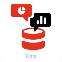 Data and analytics icon concept vector