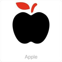 Apple and fruit icon concept vector