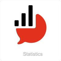 Statistics and chart icon concept vector